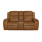 Flexsteel Ziggy Power Reclining Loveseat with Console, Power Headrest, Lumbar, Heat & Massage