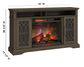 62" Media Mantel w/ 28" Electric Fireplace