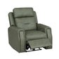 Flexsteel Felix Leather Power Recliner with Power Headrest, Lumbar, Heat & Massage