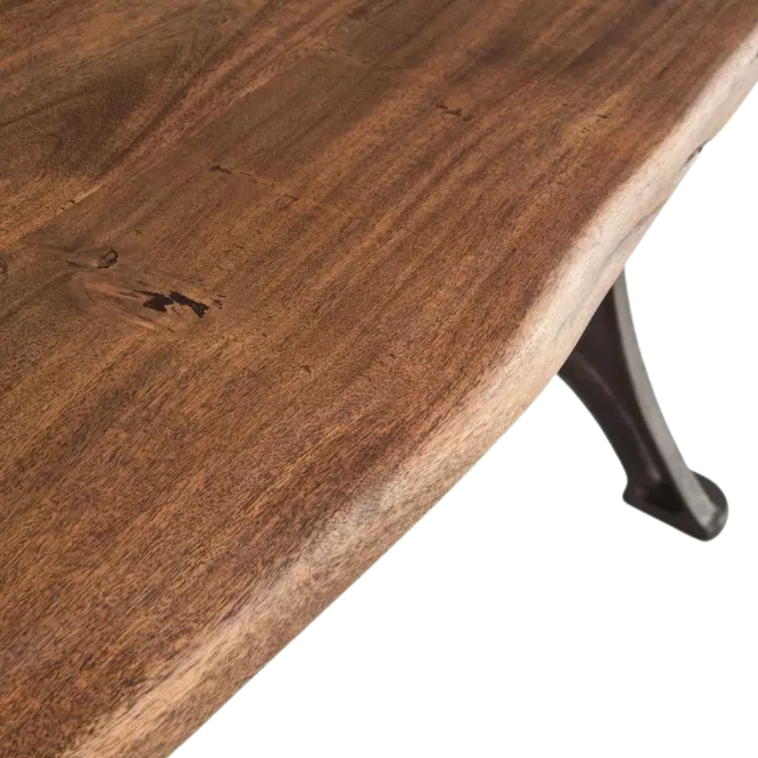 Organic Forge 72" Gathering Table Raw Walnut