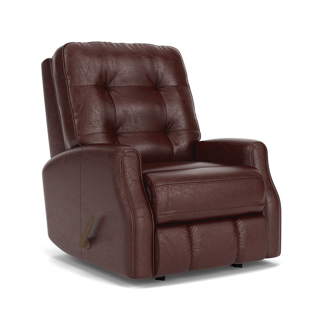 Devon Leather Rocking Recliner - Syrup