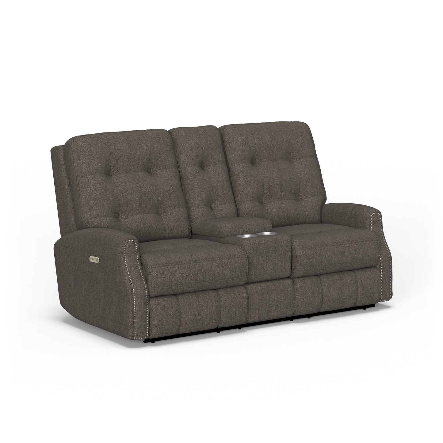 Flexsteel Devon Power Reclining Loveseat with Console & Power Headrests