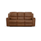 Flexsteel Henry Leather Power Reclining Sofa with Power Headrests & Lumbar