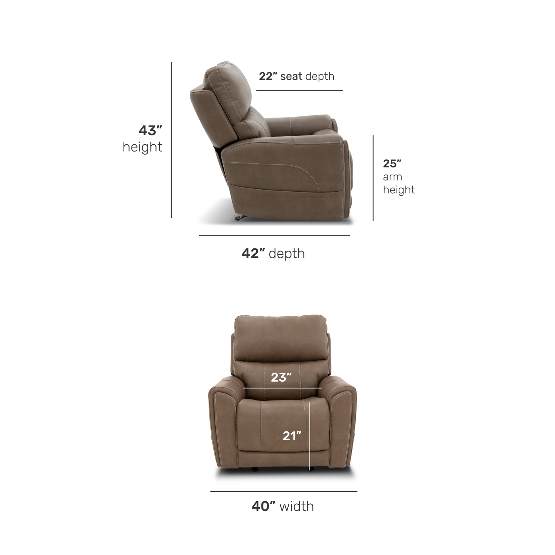 Flexsteel Carter Power Rocking Recliner with Power Headrest, Lumbar, Heat & Massage