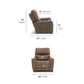 Flexsteel Carter Power Rocking Recliner with Power Headrest, Lumbar, Heat & Massage