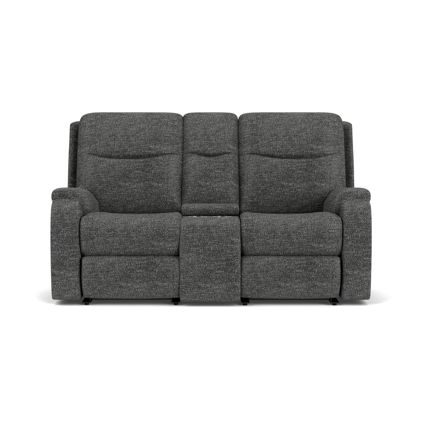 Flexsteel Penn Power Reclining Loveseat with Console & Power Headrests & Lumbar