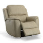 Flexsteel Henry Leather Power Recliner with Power Headrest & Lumbar