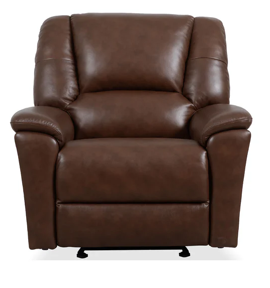 Plush Leather Gliding Recliner
