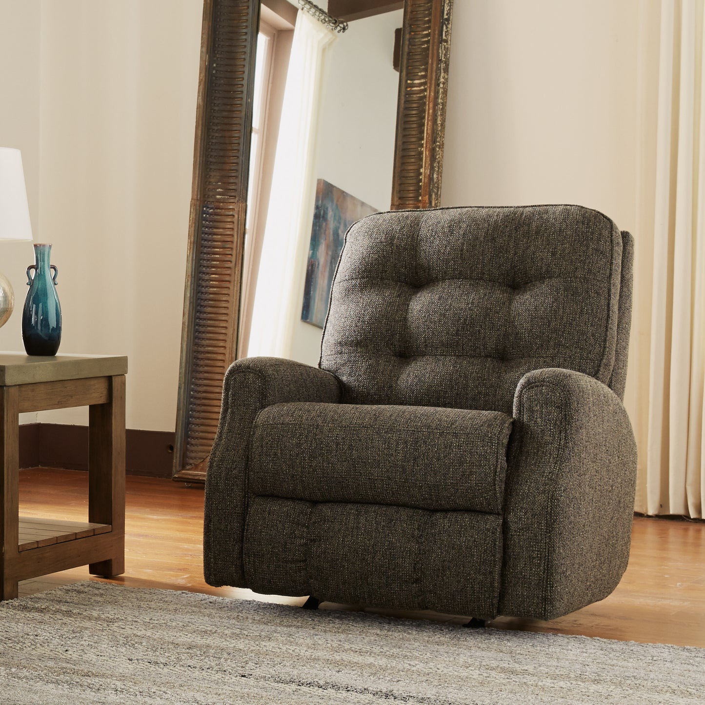 Flexsteel Devon Power Rocking Recliner with Power Headrest