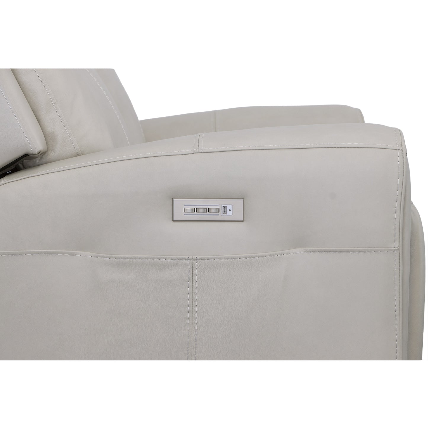 Flexsteel Barnett Power Reclining Loveseat with Power Headrests & Lumbar