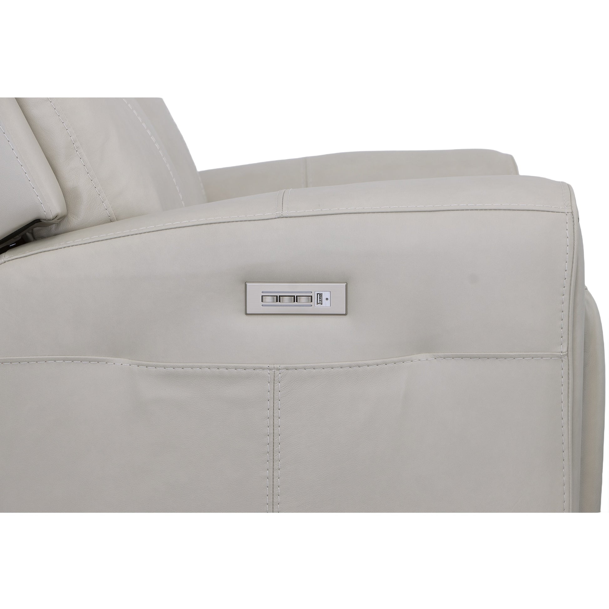 Flexsteel Barnett Power Reclining Loveseat with Power Headrests & Lumbar