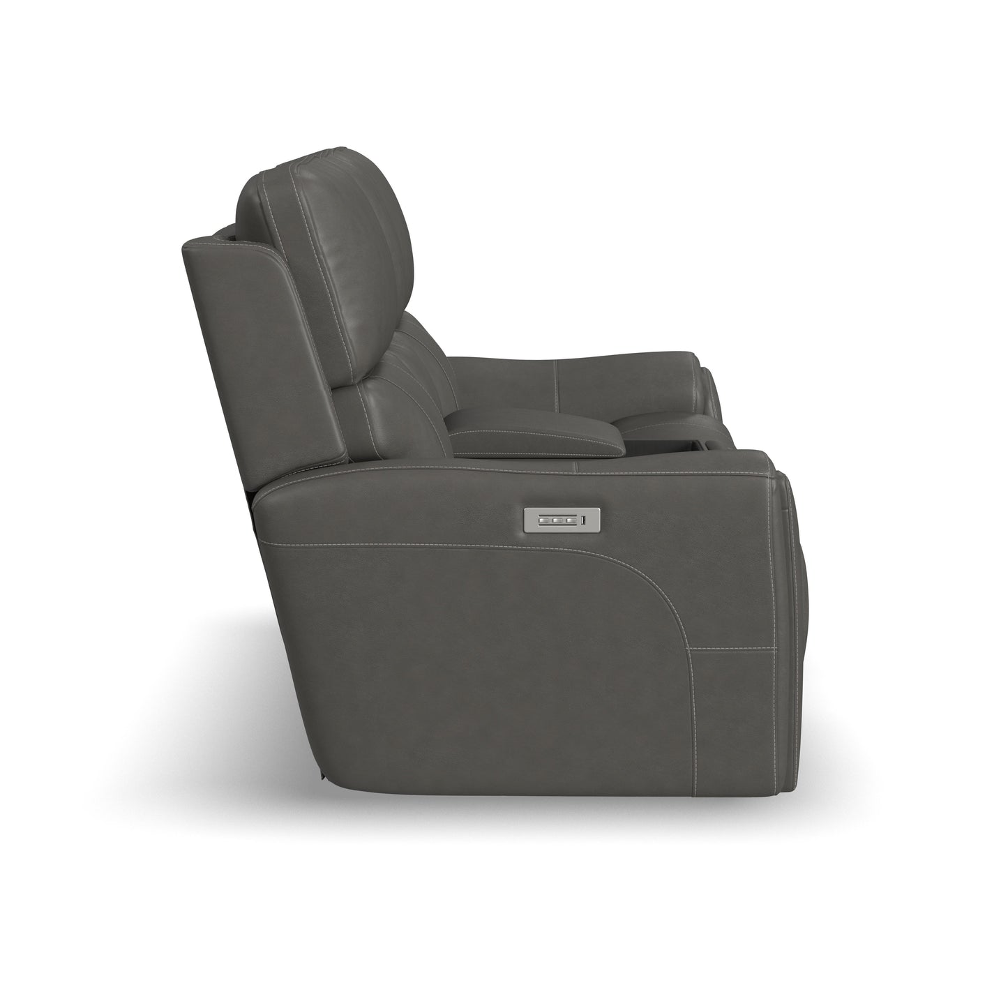 Flexsteel Carter Power Reclining Loveseat with Console & Power Headrests & Lumbar