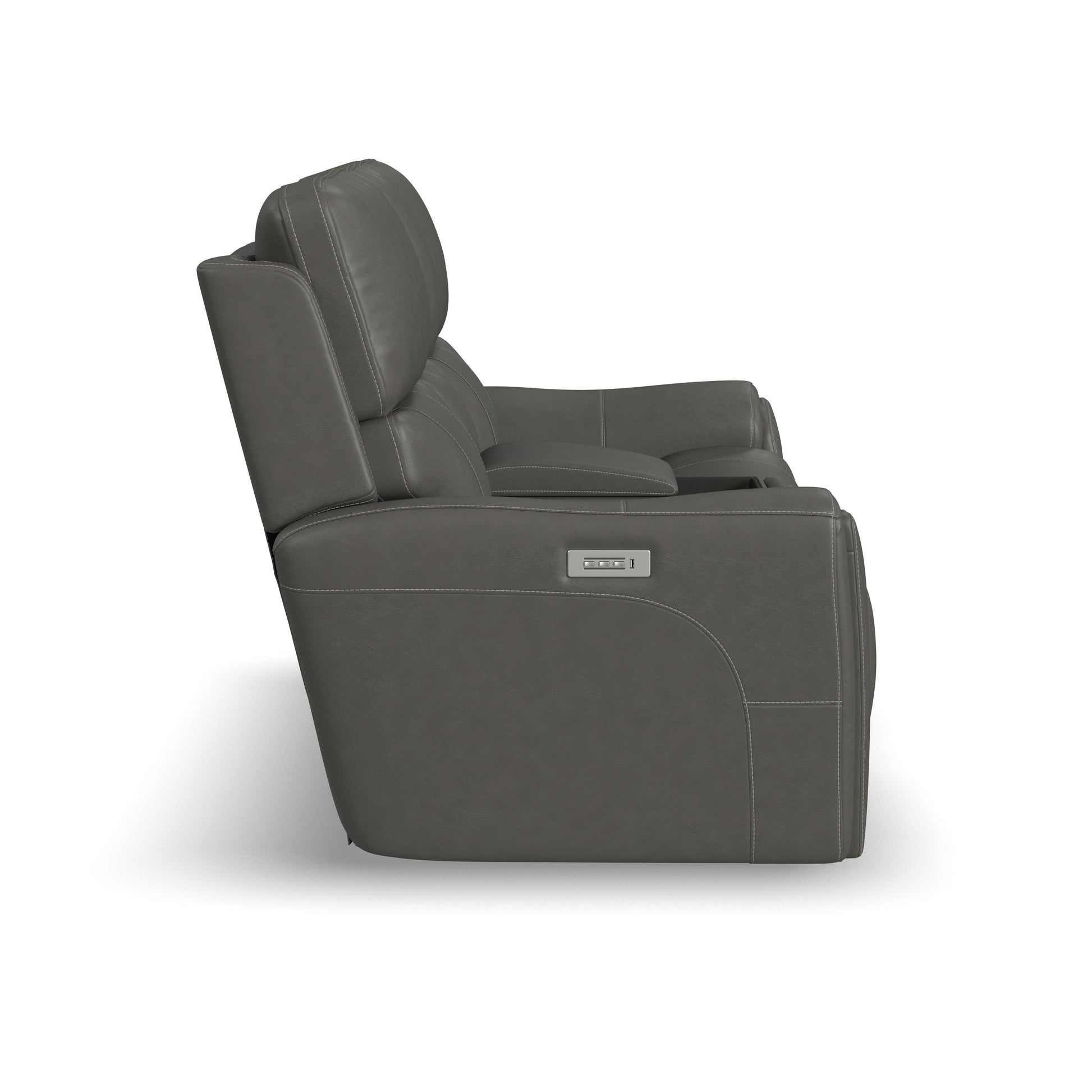 Flexsteel Carter Power Reclining Loveseat with Console & Power Headrests & Lumbar