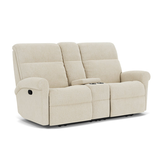 Flexsteel Davis Reclining Loveseat with Console