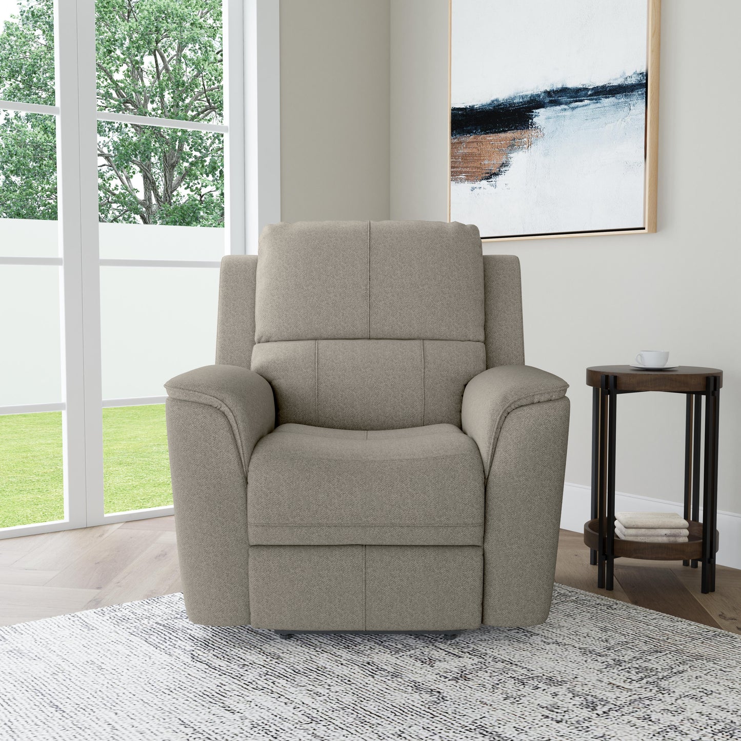 Flexsteel Henry Power Recliner with Power Headrest & Lumbar