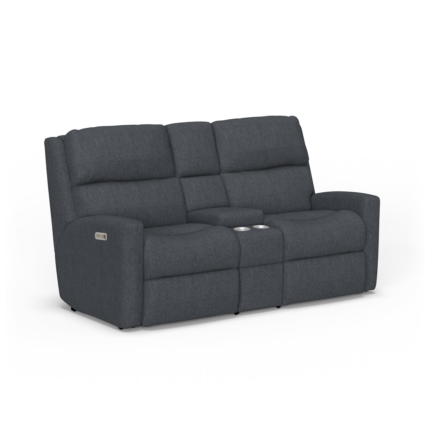Flexsteel Catalina Power Reclining Loveseat with Console & Power Headrests