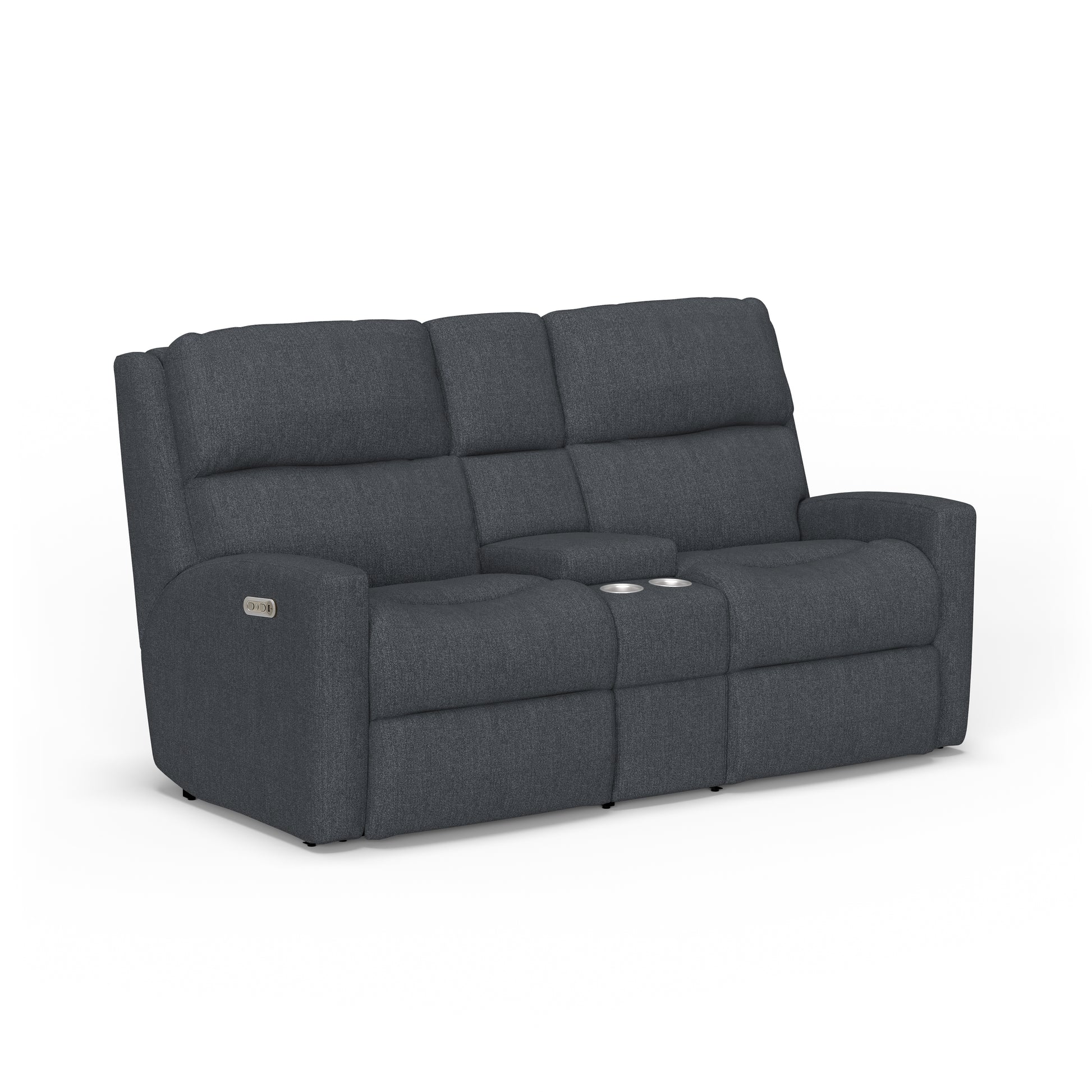 Flexsteel Catalina Power Reclining Loveseat with Console & Power Headrests