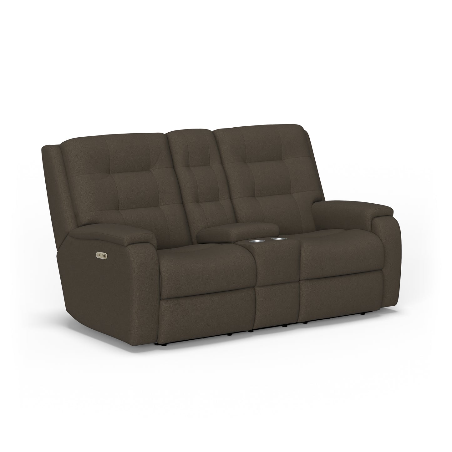 Flexsteel Arlo Power Reclining Loveseat with Console & Power Headrests