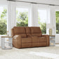 Flexsteel Linden Power Reclining Loveseat with Console & Power Headrests & Lumbar