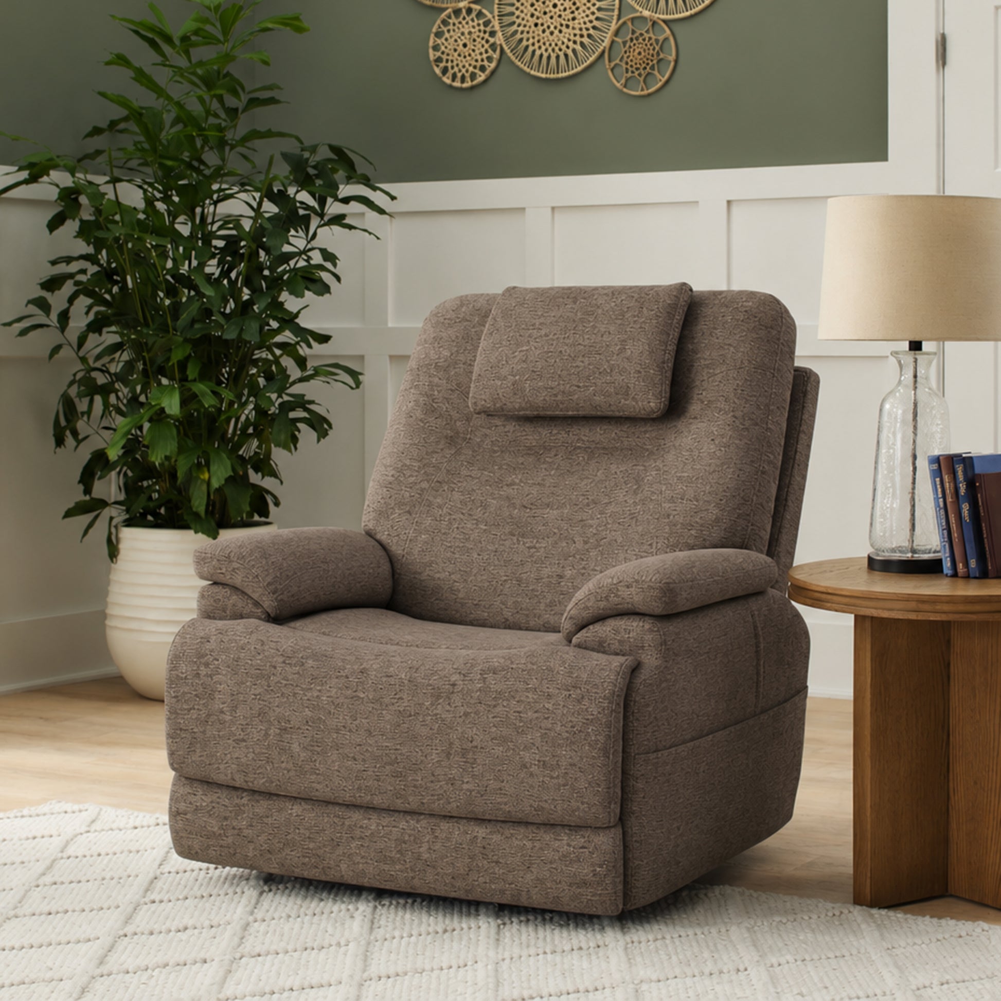 Flexsteel Zecliner Model 2+ Power Lift Sleep Recliner with Power Headrest, Lumbar, Heat & Massage