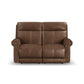 Flexsteel Alexander Power Reclining Loveseat with Power Headrest & Lumbar