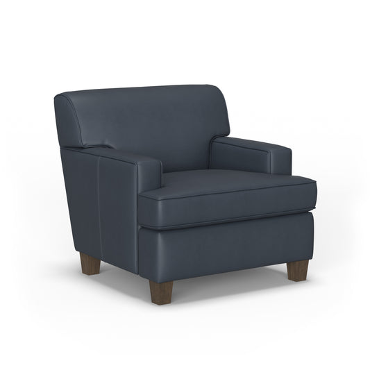 Dempsey Leather Chair - Blue