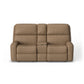 Flexsteel Rio Power Reclining Loveseat with Console & Power Headrests