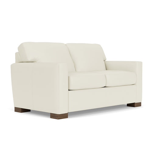 Bryant Leather Loveseat - White