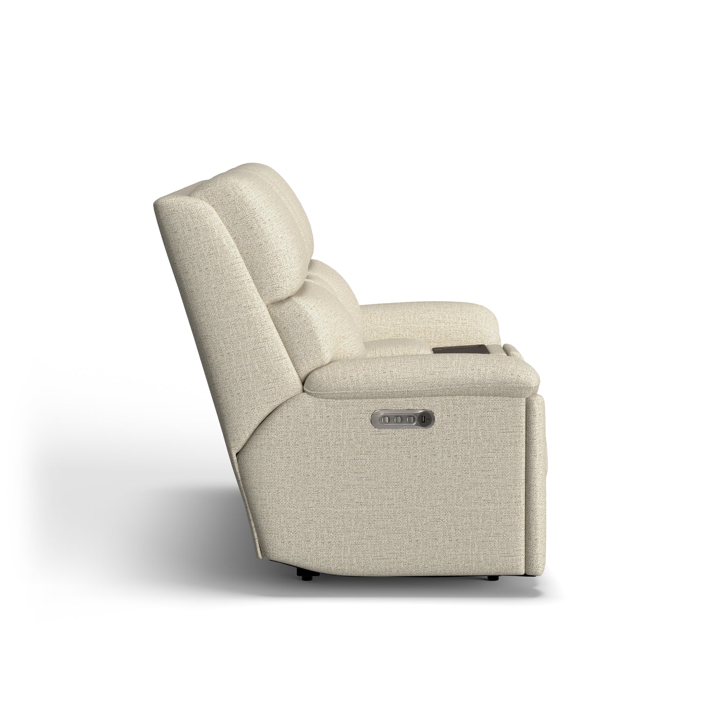 Flexsteel Porter Power Reclining Loveseat with Console, Power Headrests & Lumbar