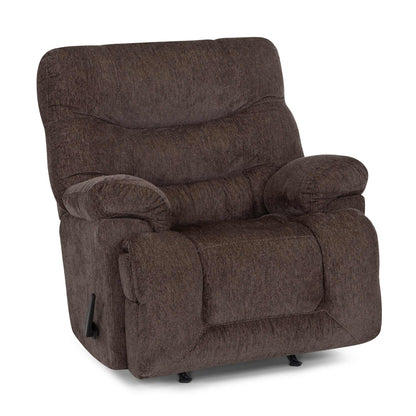 Brown recliner chair on a white background