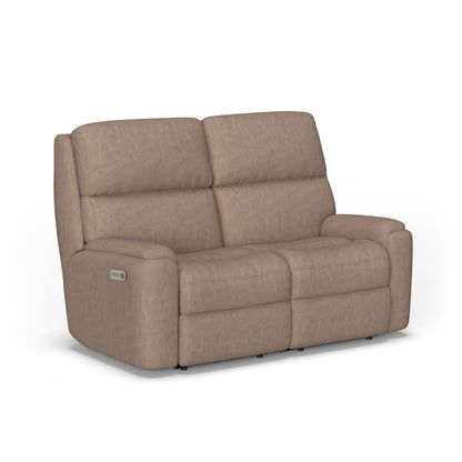 Flexsteel Rio Power Reclining Loveseat with Power Headrests