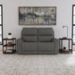 Flexsteel Carter Power Reclining Loveseat with Power Headrests & Lumbar