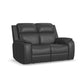Flexsteel Ziggy Power Reclining Loveseat with Power Headrest, Lumbar, Heat & Massage