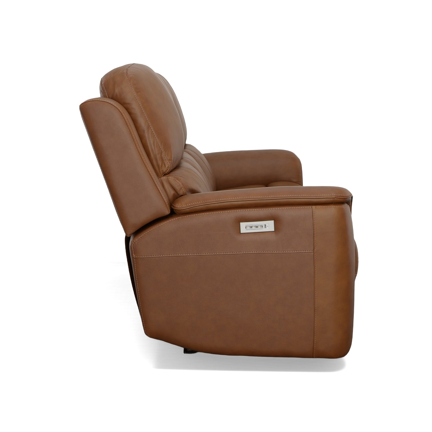 Flexsteel Henry Leather Power Reclining Sofa with Power Headrests & Lumbar