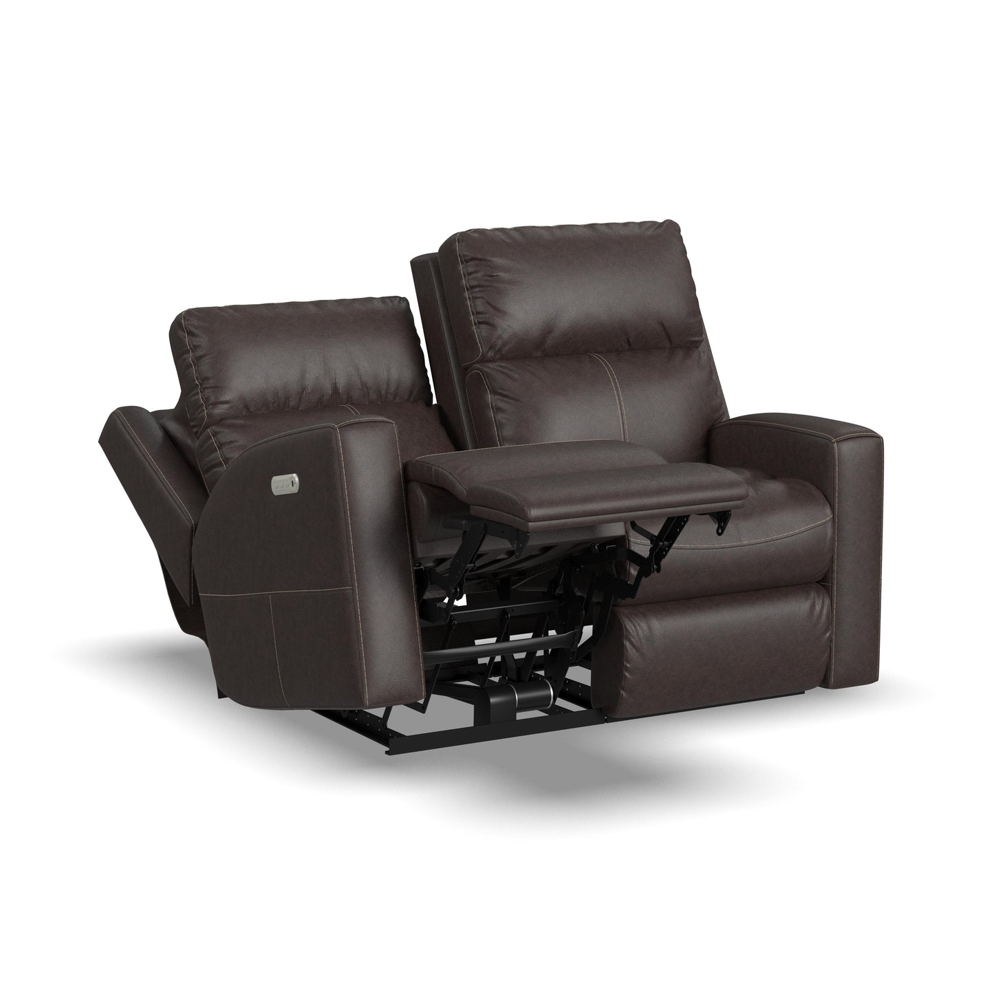 Flexsteel Score Power Reclining Loveseat with Power Headrests & Lumbar