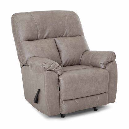 Gray recliner chair on a white background