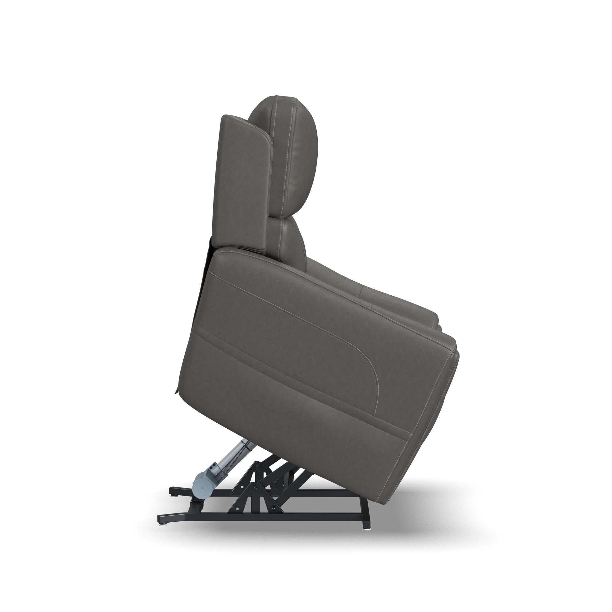 Flexsteel Carter Power Lift Recliner with Power Headrest, Lumbar, Heat & Massage