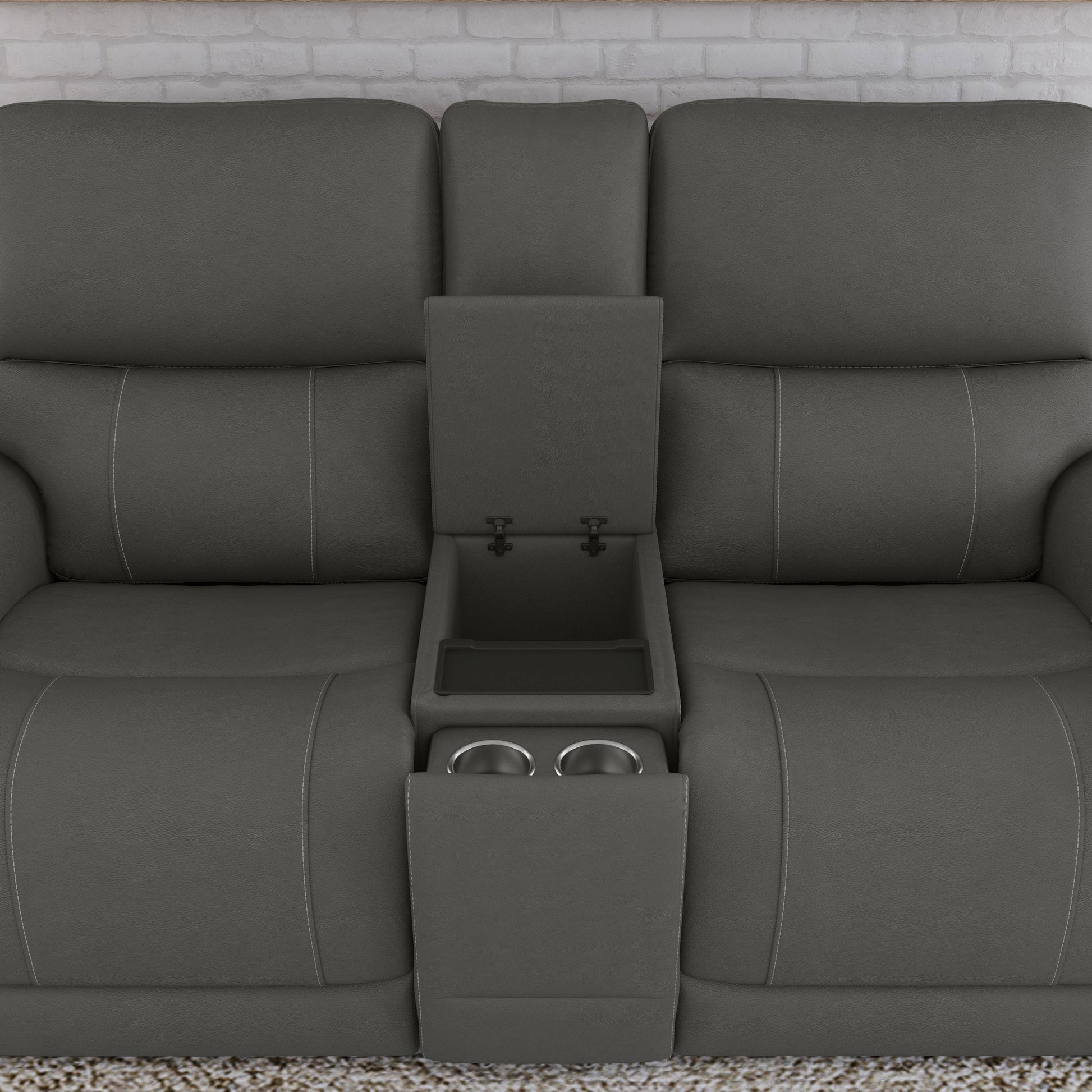 Flexsteel Carter Power Reclining Loveseat with Console & Power Headrests & Lumbar