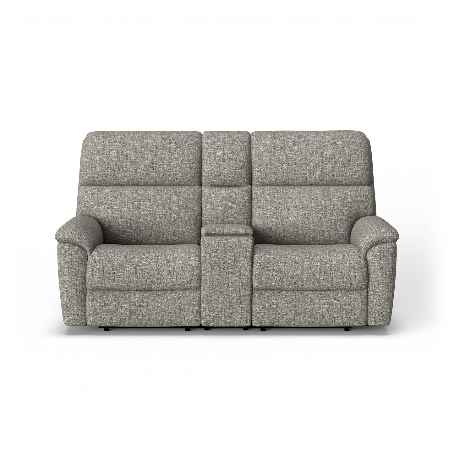 Flexsteel Porter Power Reclining Loveseat with Console, Power Headrests & Lumbar