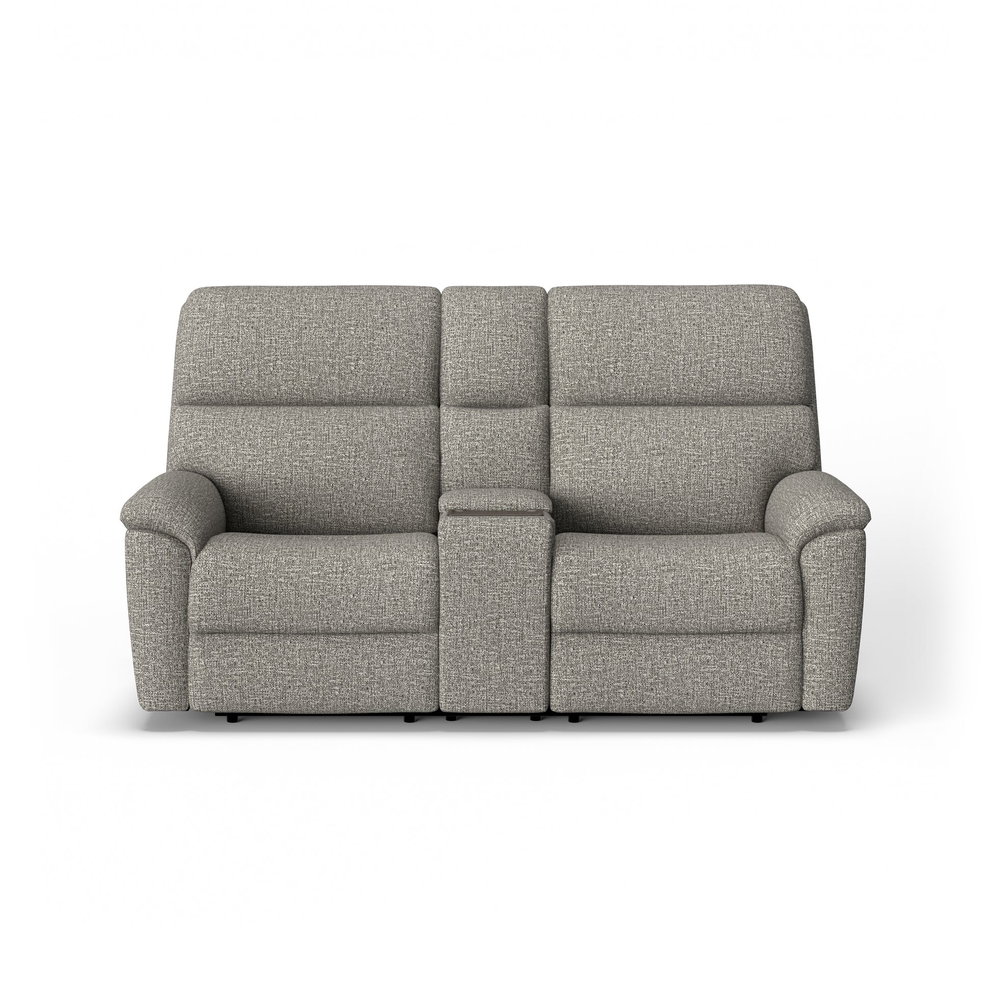 Flexsteel Porter Power Reclining Loveseat with Console, Power Headrests & Lumbar
