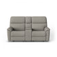 Flexsteel Porter Power Reclining Loveseat with Console, Power Headrests & Lumbar