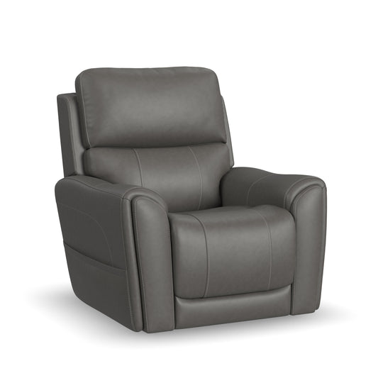 Flexsteel Carter Power Lift Recliner with Power Headrest, Lumbar, Heat & Massage