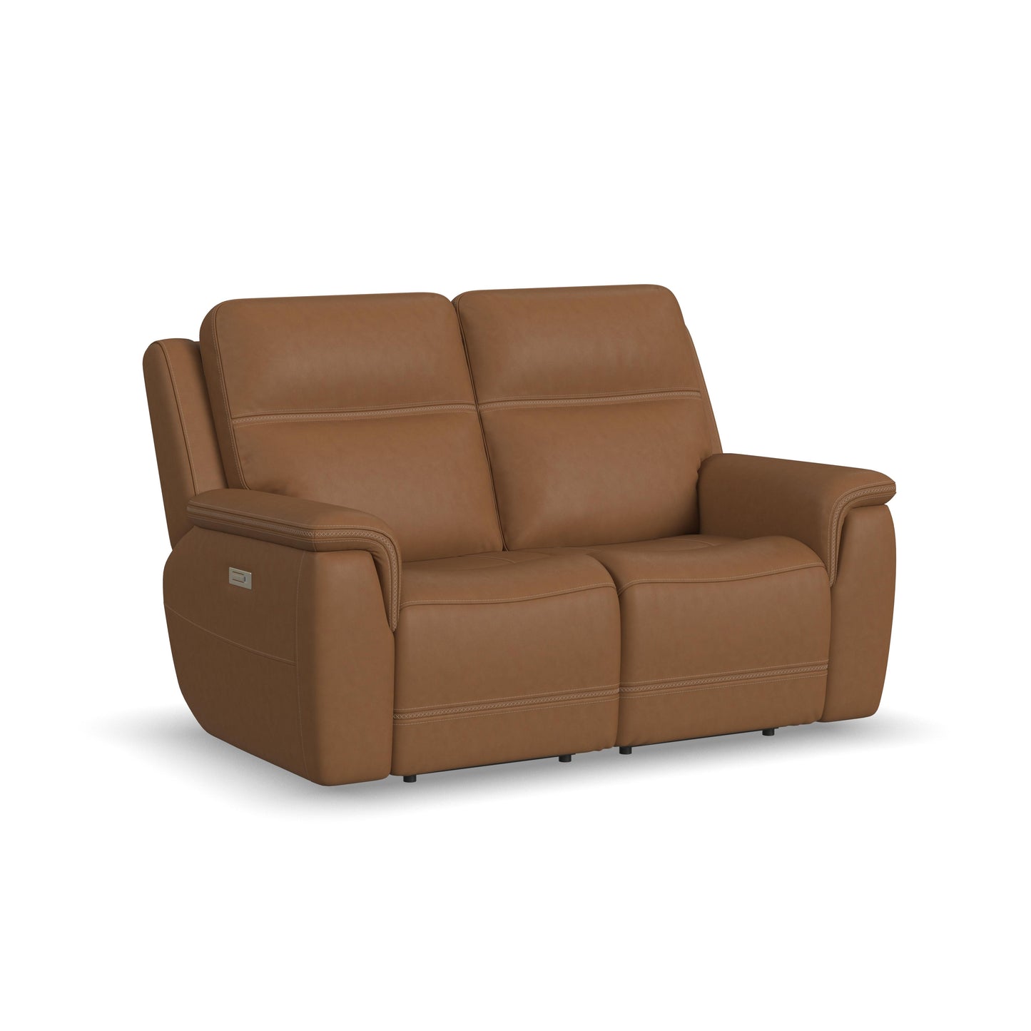 Flexsteel Sawyer Power Reclining Loveseat w/ Pwr Headrests, Lumbar