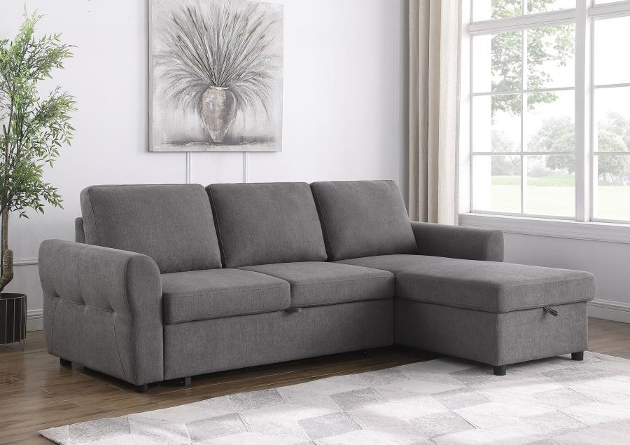 Samantha Upholstered Storage Sleeper Sectional