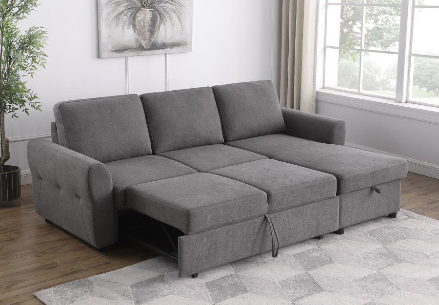 Samantha Upholstered Storage Sleeper Sectional