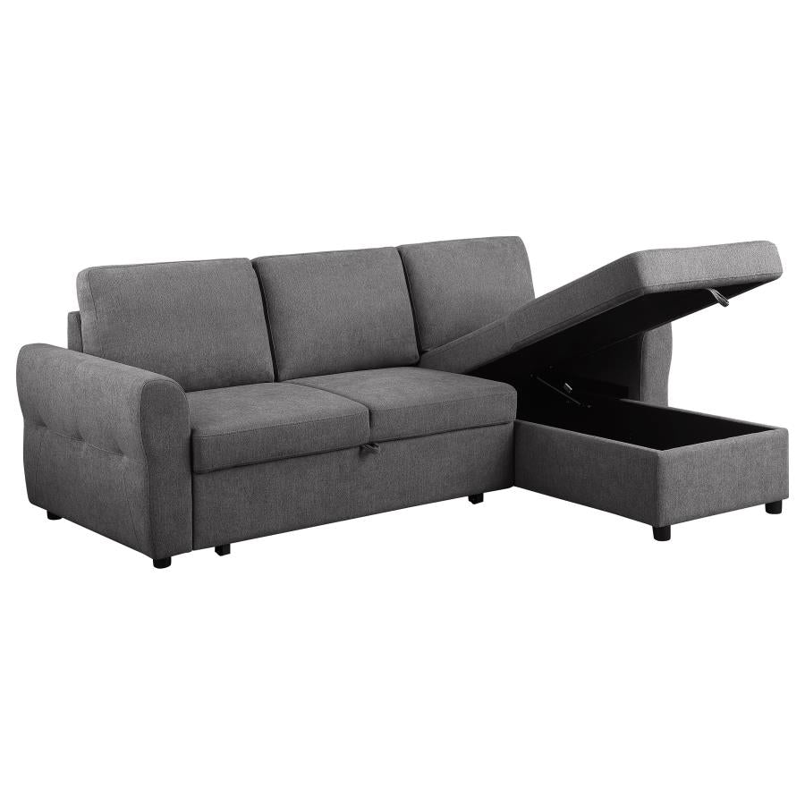 Samantha Upholstered Storage Sleeper Sectional