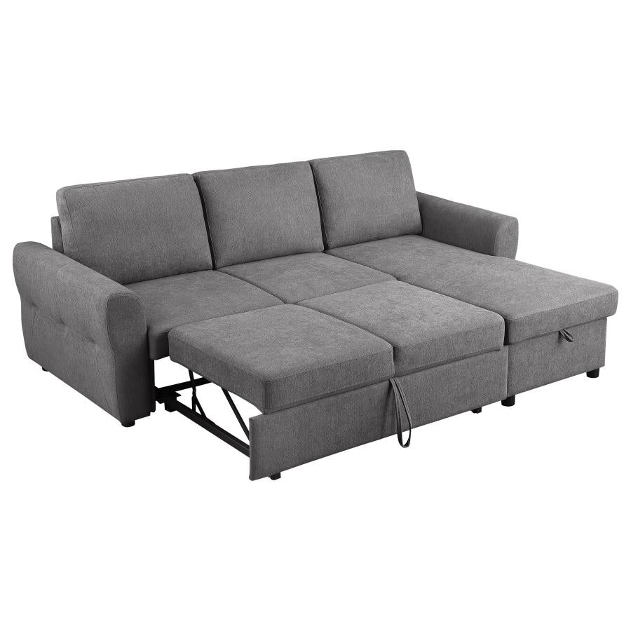 Samantha Upholstered Storage Sleeper Sectional