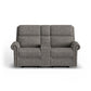 Flexsteel Bernard Power Reclining Loveseat with Console, Power Headrest, & Lumbar