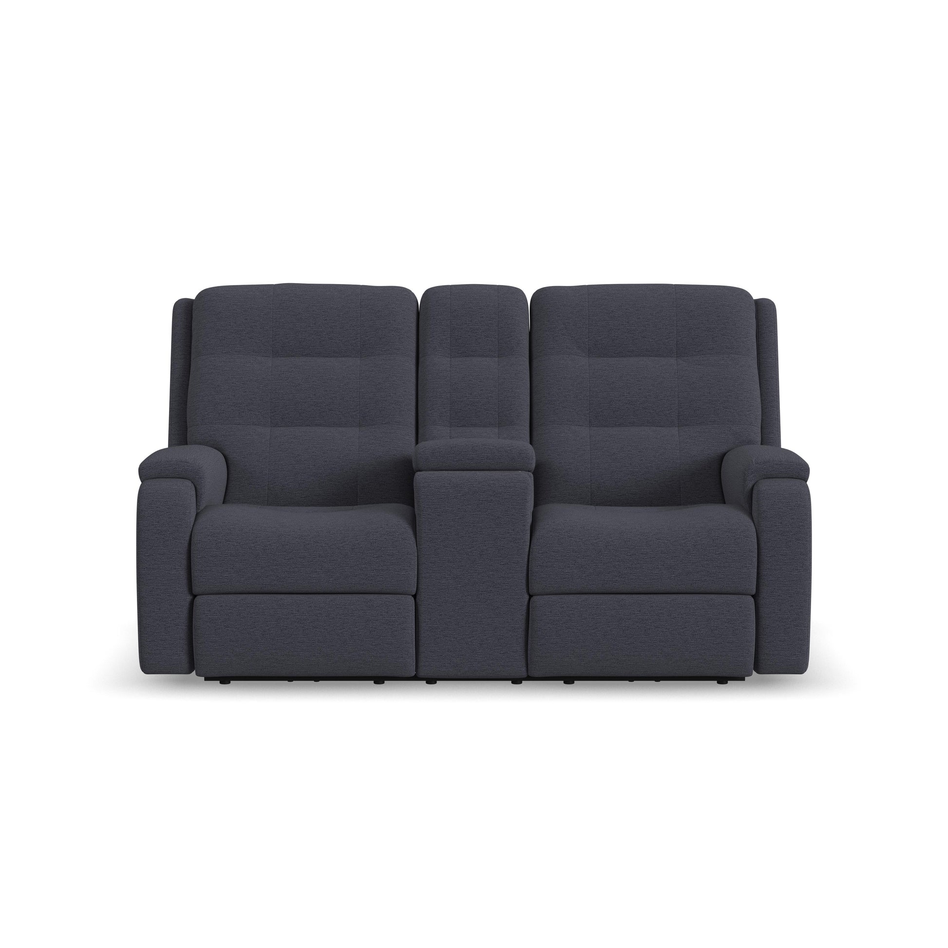 Flexsteel Arlo Power Reclining Loveseat with Console & Power Headrests & Lumbar