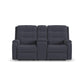 Flexsteel Arlo Power Reclining Loveseat with Console, Power Headrest & Lumbar